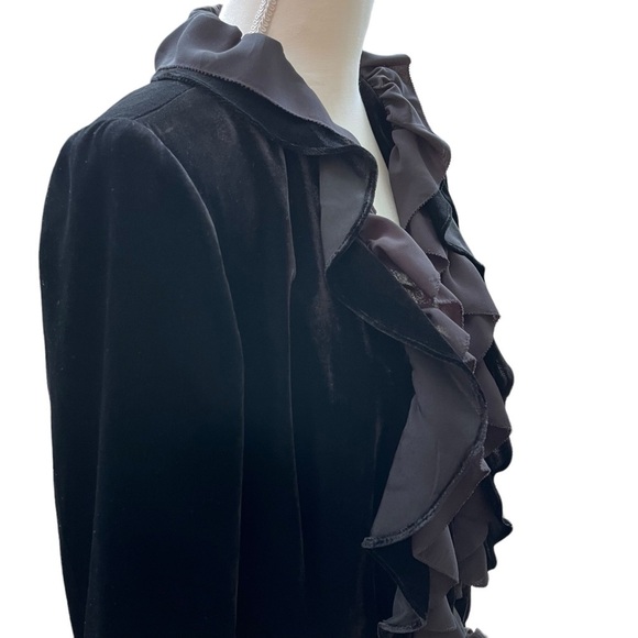 Anthropologie Black Ruffled Jacket - Picture 6 of 13
